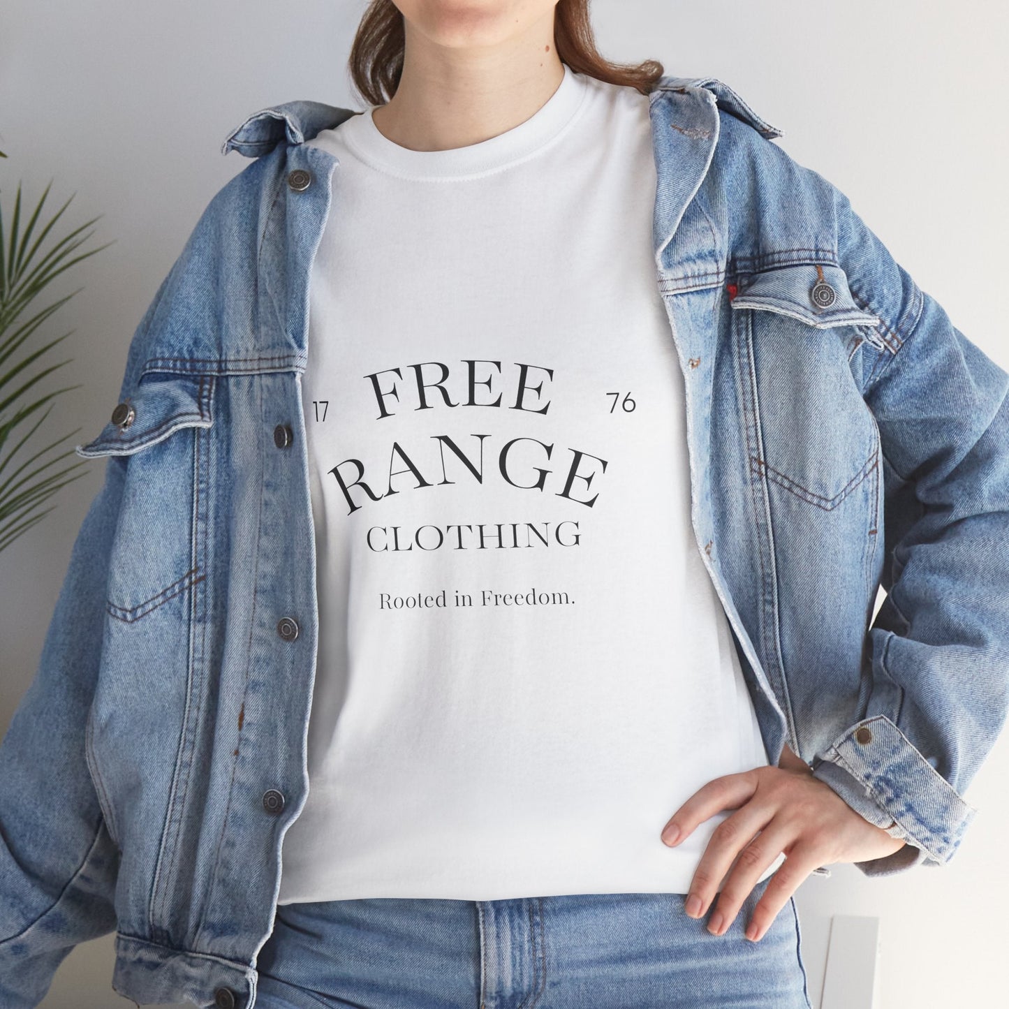 Unisex Heavy Cotton Tee with 'Free Range Clothing' Print - Comfortable Casual Wear, Gift for Animal Lovers, Eco-Friendly Apparel, [...]