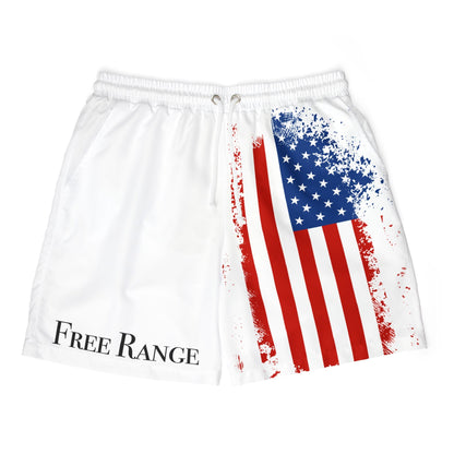 Patriotic Swim Shorts - Unisex Swimwear for Beach Days, Pool Parties, Summer Vacations, July 4th Celebrations, Nautical Style