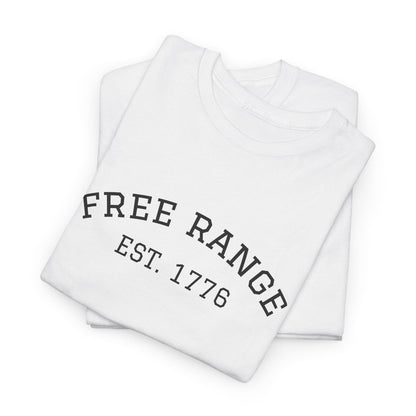 Unisex Heavy Cotton Tee - Free Range, Nature Lover Gift, Casual Top, Adventure Gear, Outdoor Enthusiast Apparel