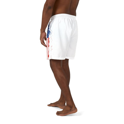 Patriotic Swim Shorts - Unisex Swimwear for Beach Days, Pool Parties, Summer Vacations, July 4th Celebrations, Nautical Style
